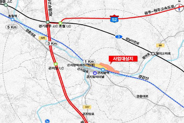 경기도, 광주 곤지암역세권(2단계) 도시개발구역 지정 개발계획 수립 기사 이미지